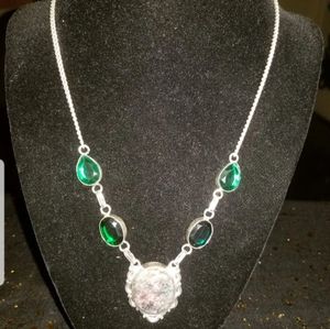 NWT Genuine Ruby Zoisite Tourmaline Quartz Silver